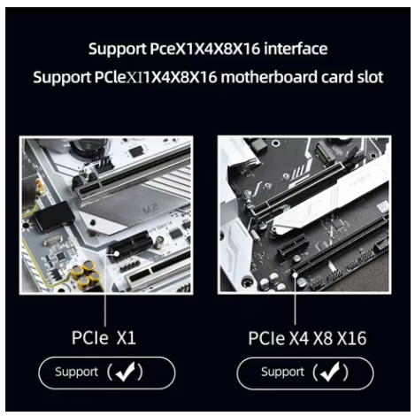M.2 NVME B&M Key To PCIe 4.0/3.0 X1 x1 X4 x8 x16 interface Adapter Card PC Motherboard For 2230 2242 2260 2280 SSD hard disk