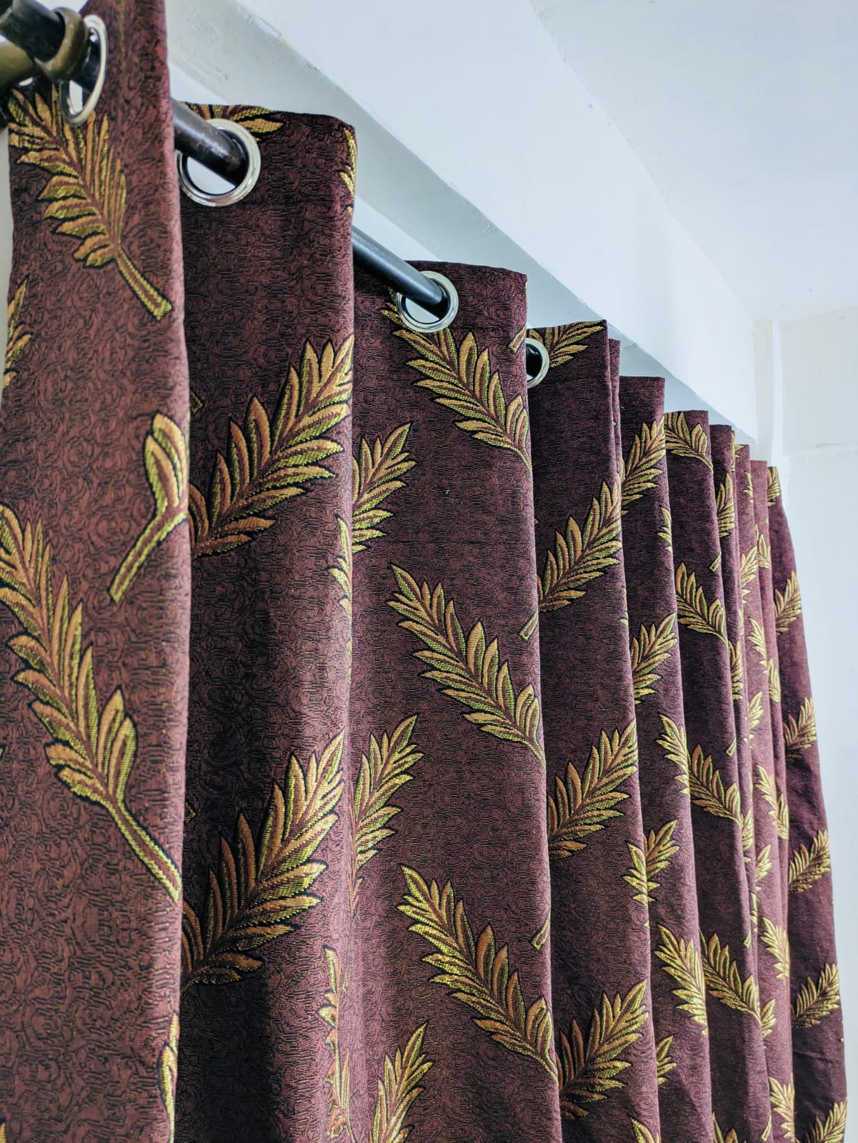 High Quality Premium Curtain 1Pc Parda (55*96 Inches) Elegant & Crystal Designs With Guaranteed Ring(Eyelet) For Bedroom & Living Room