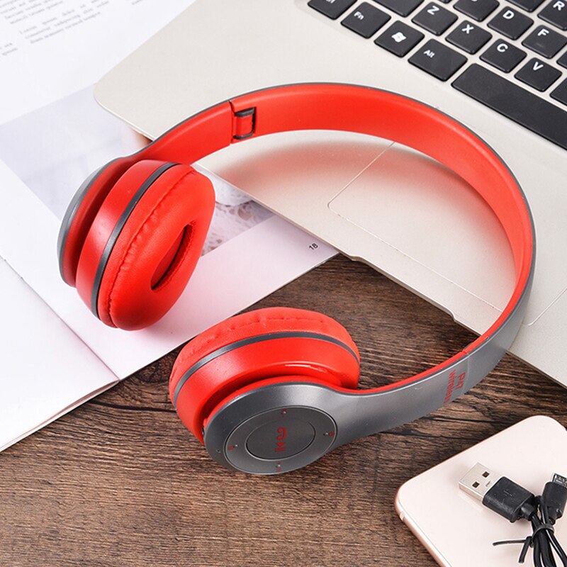 P47 Wireless Headphones Bluetooth Stereo Head phones Foldable Headset with Mic Wireless Built-in Mic compaible for all Android Devices and PC