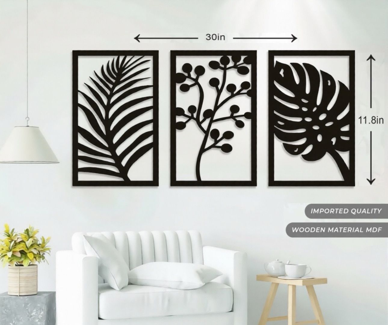 3D Premium wooden wall frames wall décor wall frames for bedroom/ office /flower wall Frame I Wall Art I Wall decoration items I Wall art frame I Decorating items for room I Decoration pieces I Wall Art For Room Decoration
