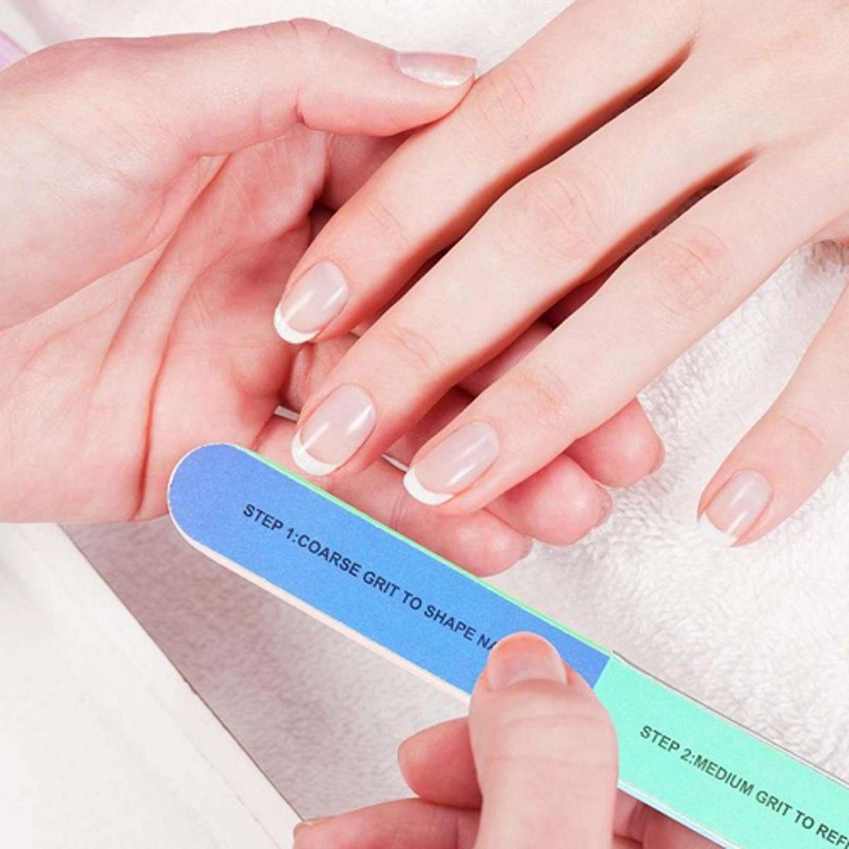 7 Way Nail Filer and Buffer Block Nail Buffering Files 7 Steps Washable Pedicure Manicure / Nail Filer / Nail Shiner Tools