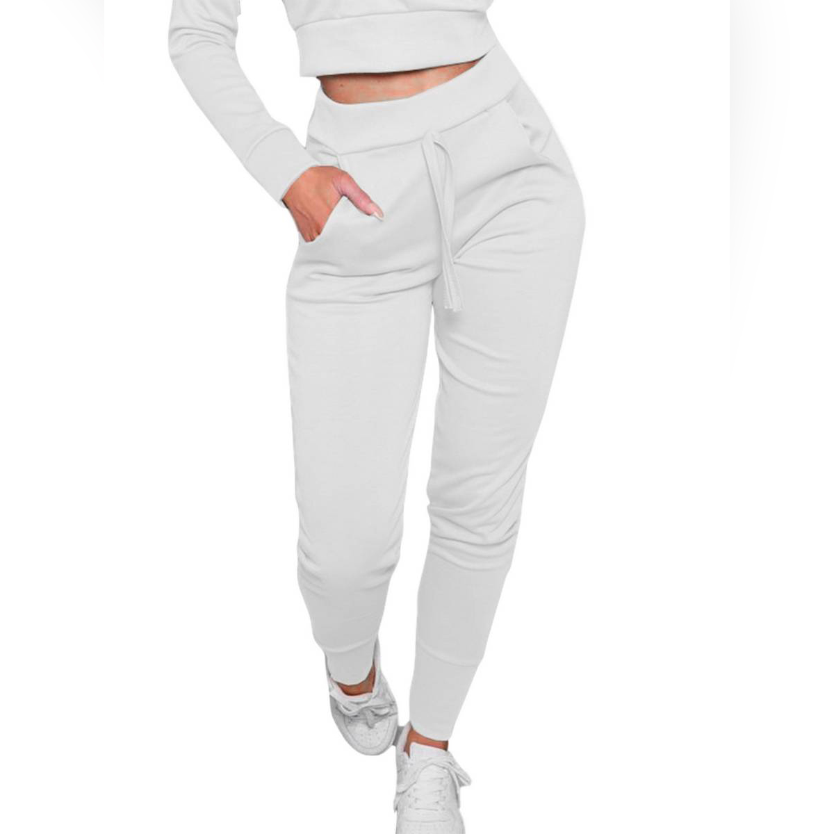 Women Casual Solid Color Sport Pants 