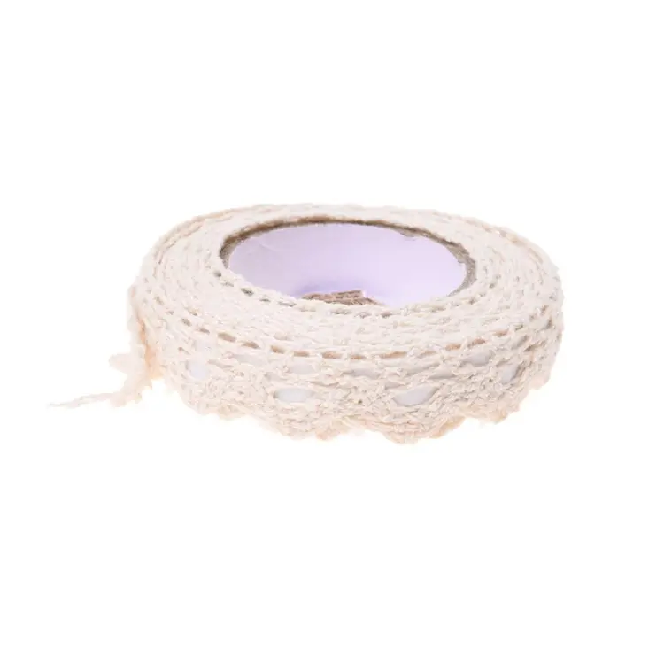 Lace Ribbon Self-Adhesive Lace Tape, 4 Rolls Cotton Masking Sticker Blue | Harfington