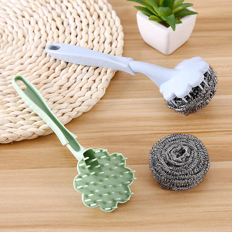 Long Handle Steel Wire Ball, Bold And Thickened 14.5 Curacao