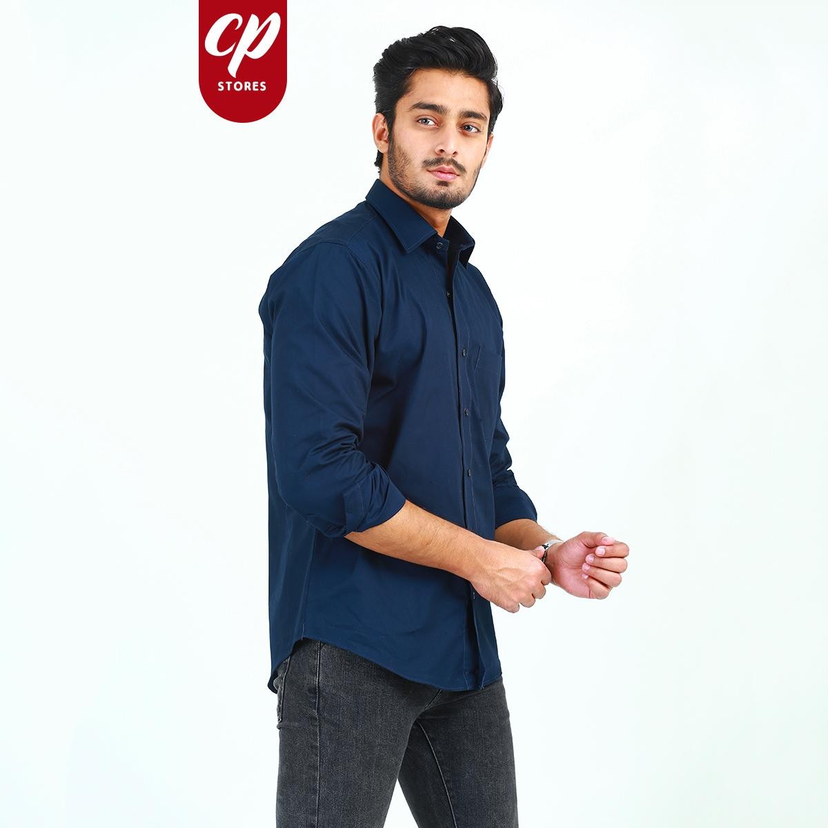 Cut Price Formal Dress Shirt For Men 100% Cotton Space Blue Price in  Pakistan - View Latest Collection of Formal Shirts