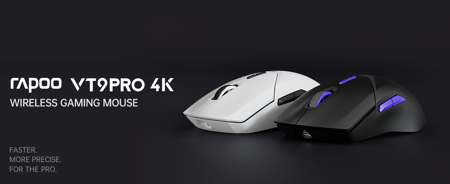 RAPOO VT9PRO 4K Wireless Gaming Mouse Black Purple 8KHz Wired Polling Rate 26000 DPI 1ms Response Time, Lightweight, 10 Programmable Buttons 12 158dcf780baa309268696324fe8c2bcf