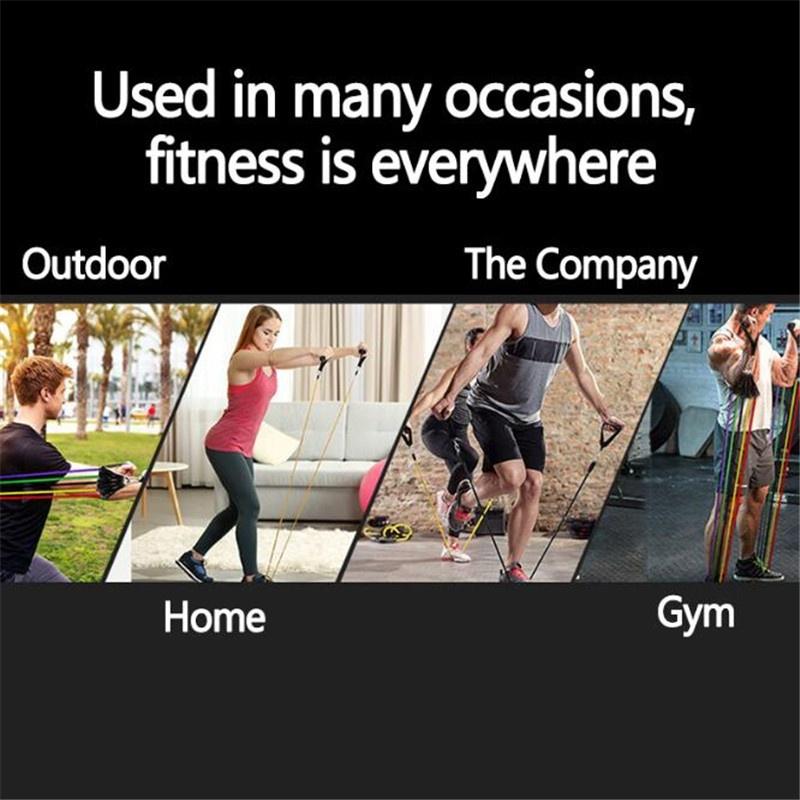 Power Resistance Bands for Workout for Women & Men (11pcs), Exercise Bands for Home and Gym Workouts. Perfect Resistance Band for Exercise and Muscle Building.