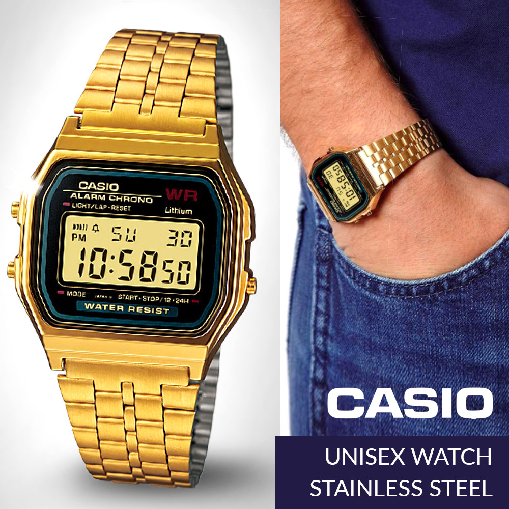 Casio a159w online gold