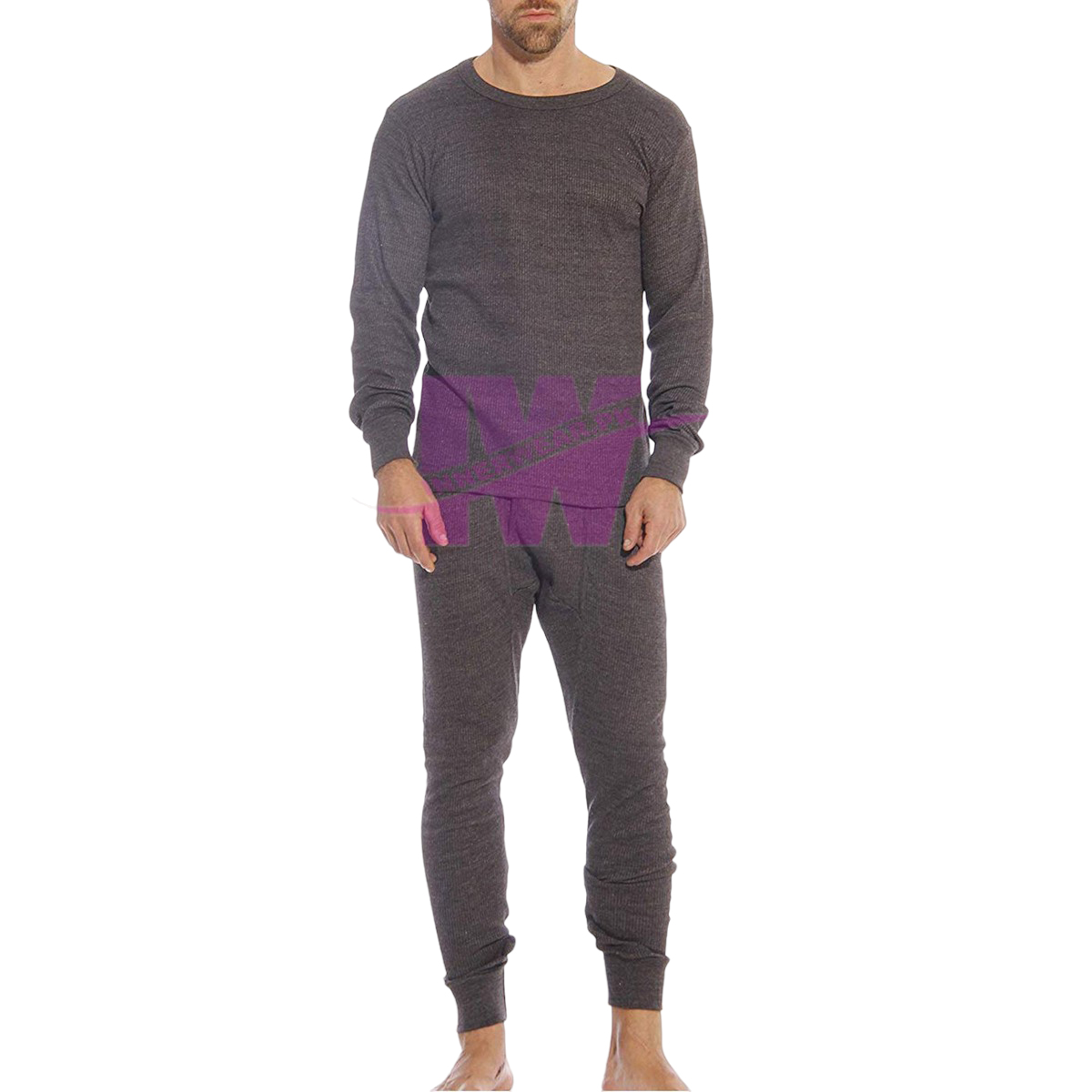Men Premium Full Body Suit Thermal Body Warmer Skin Tight Stretchable Innerwear Winter Warm Long Johns Trouser Pajama Full Sleeve Shirt Dark Grey Full Bazoo innerwear pk