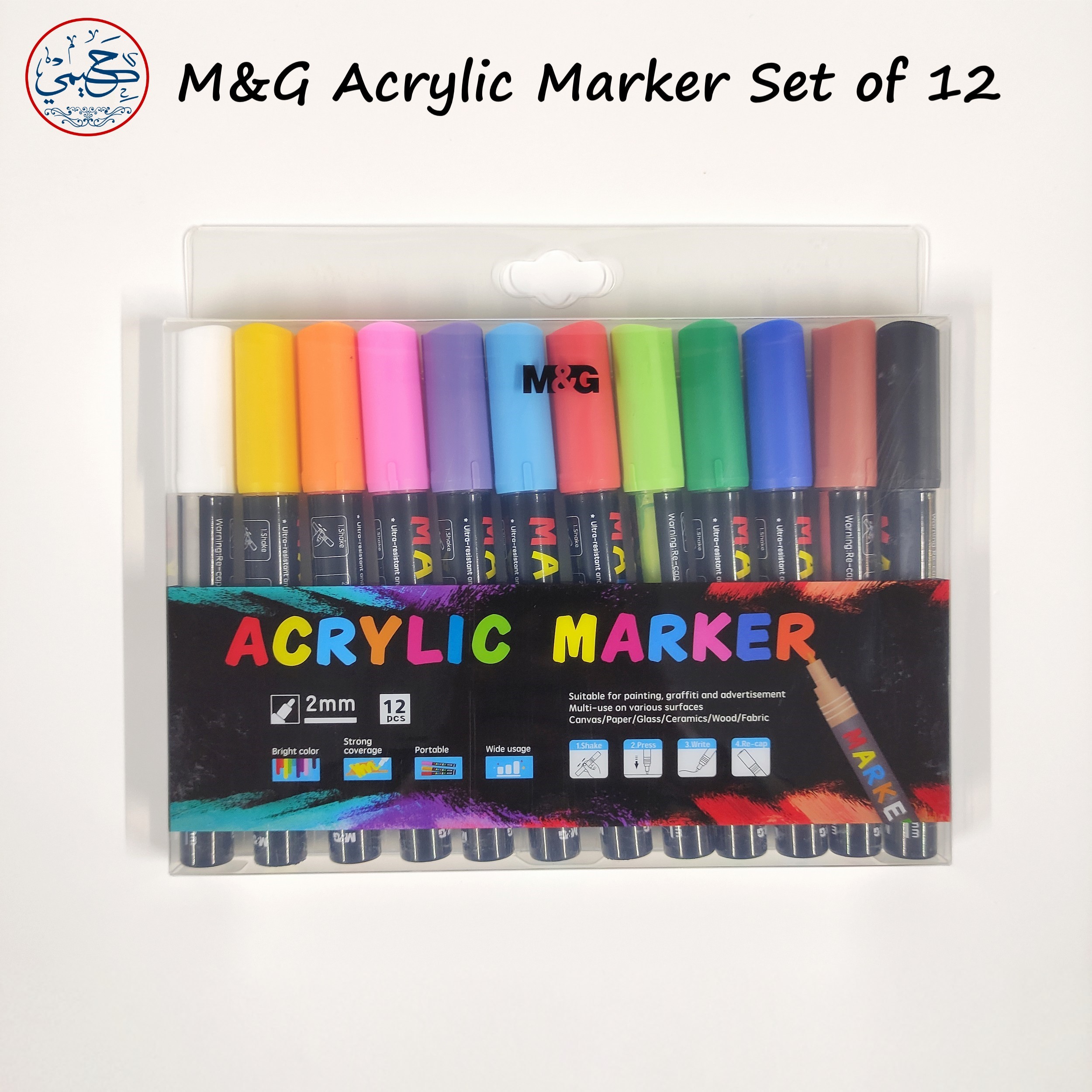 12 Colors Marker Pens, Waterproof Acrylic Paint Marker, For Body Painting  Canvas Paper Wood Graffiti Glass
