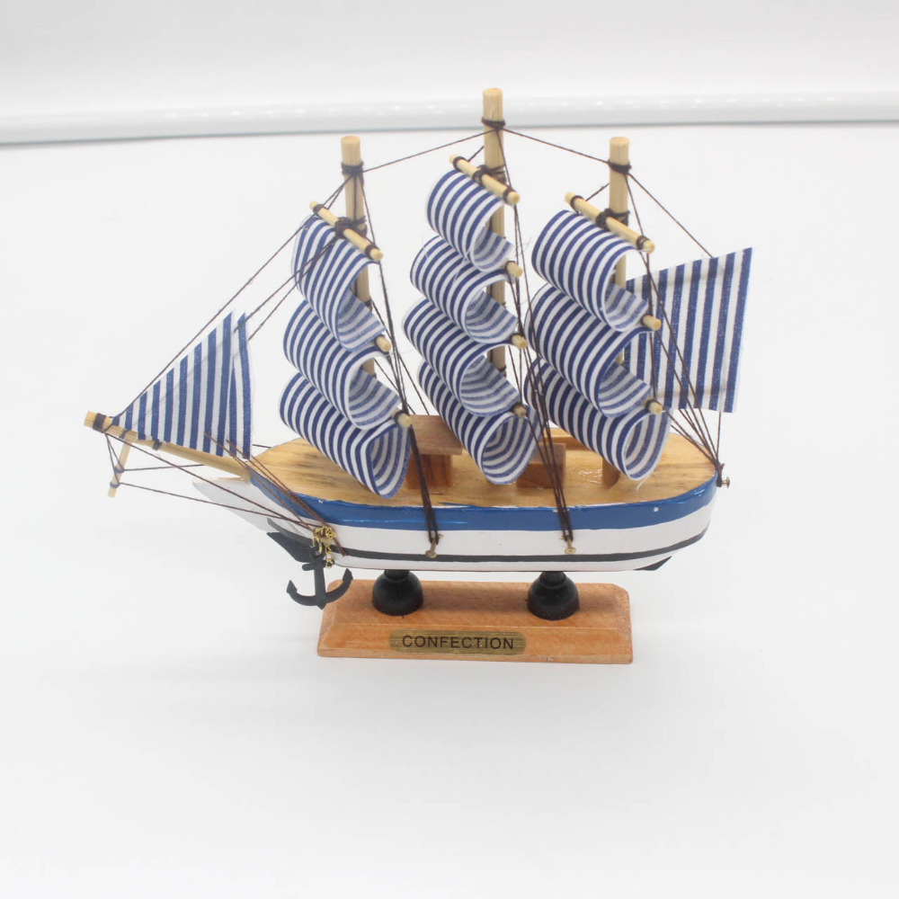 Ship Model Toy Collection Educational Sailing Boat Antique Gift 10 cm