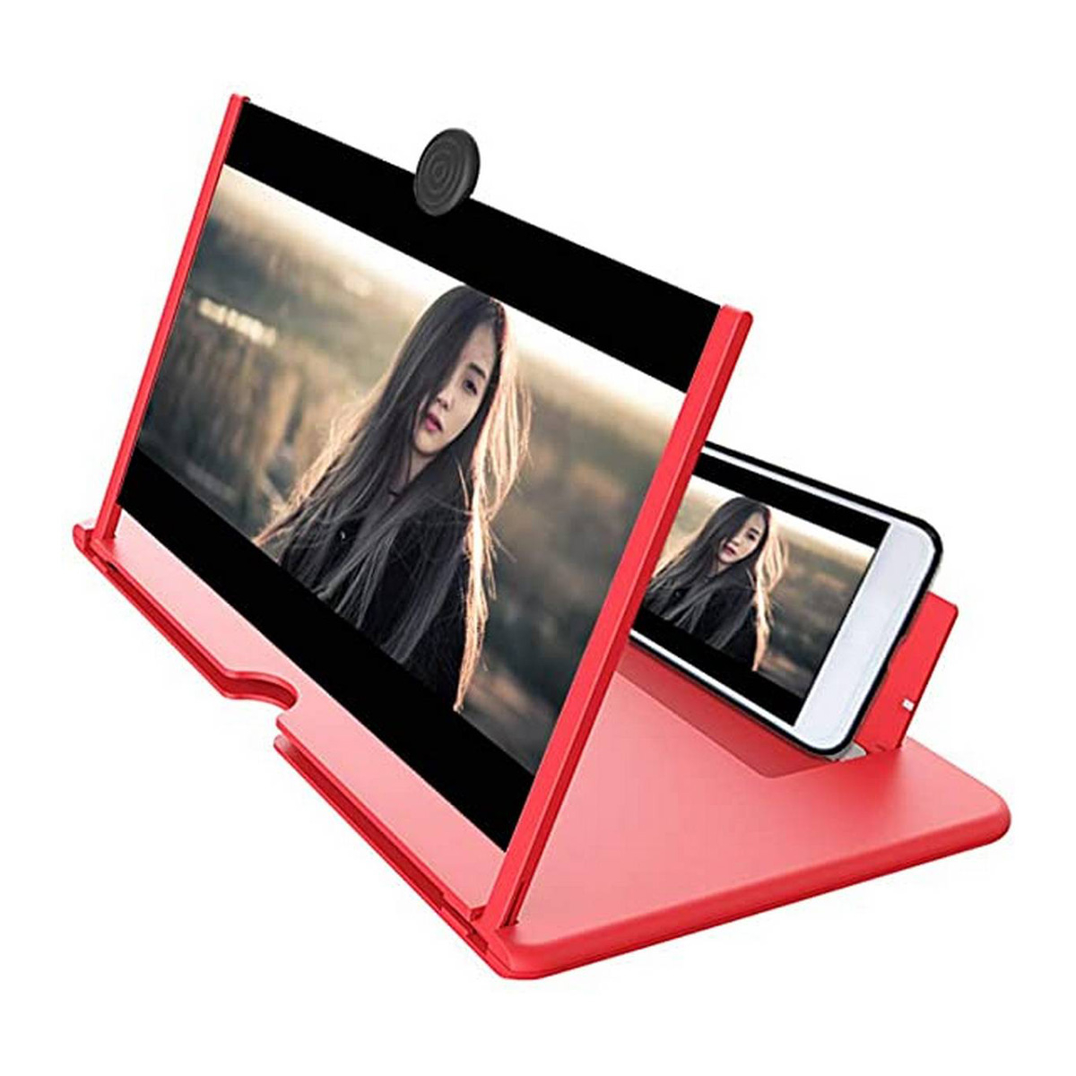 F3 Mobile Screen Magnifier 3D Enlarged Display Stand for Smartphones Eyes Protection HD Video Amplifier Foldable Phone Holder Stand Movie Screen Expander for Home Theater Bedroom Office Gift for Family Friends