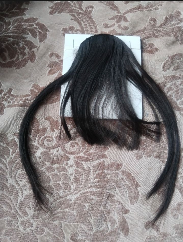 Hair Extensions Ultra Thin 3D Air Clip in Bangs Hairpiece with Nice Net Natural Flat Neat Bangs for Women