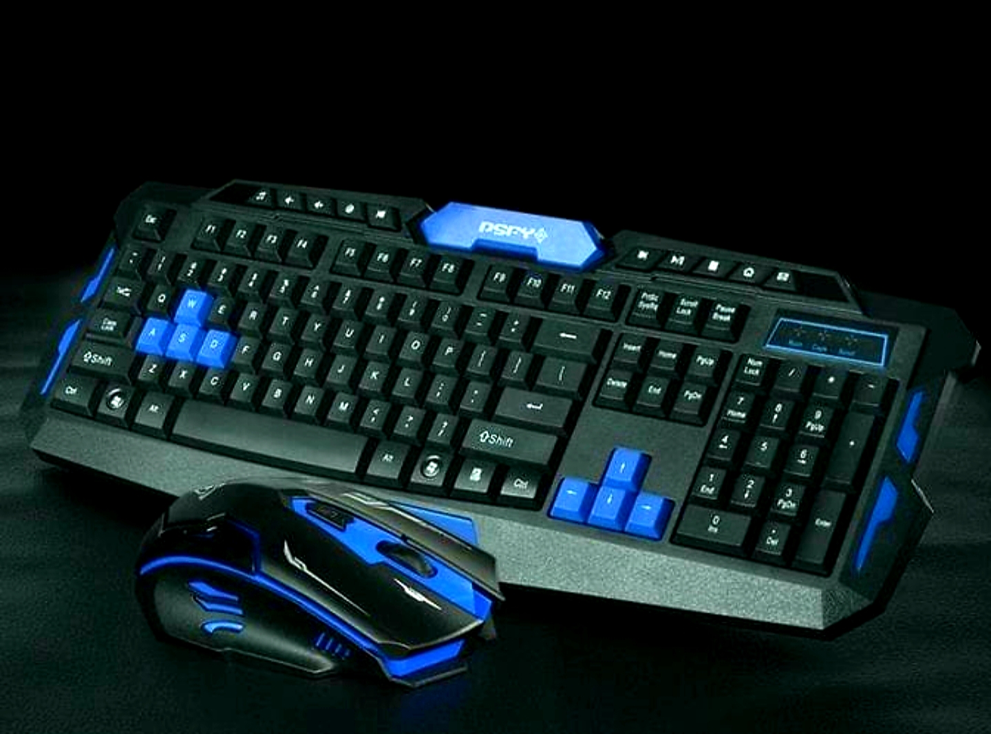 MINI TOUCH PAD RF 500 WIRELESS WITH 3 COLOUR BACKLIGHT KEYBOARD MOUSE, Key Board, Mouse