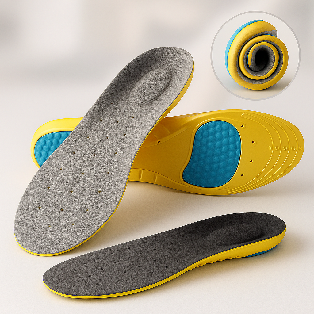 Inner Sole for Men Shoes | insoles Sneakers for men | 4D Message Cusion Inner Sole | Medicated Inner Sole | Pitawa | Soft Cushion Arch Support Insole
