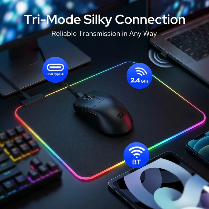 Redragon M999 KING Ultra Tri-Mode Wireless Gaming Mouse 1K Hz 45000Dpi RGB Charging Station 55G Ultra-Light Weight 15 15dbc1103611668d88da921b1d0a49cc