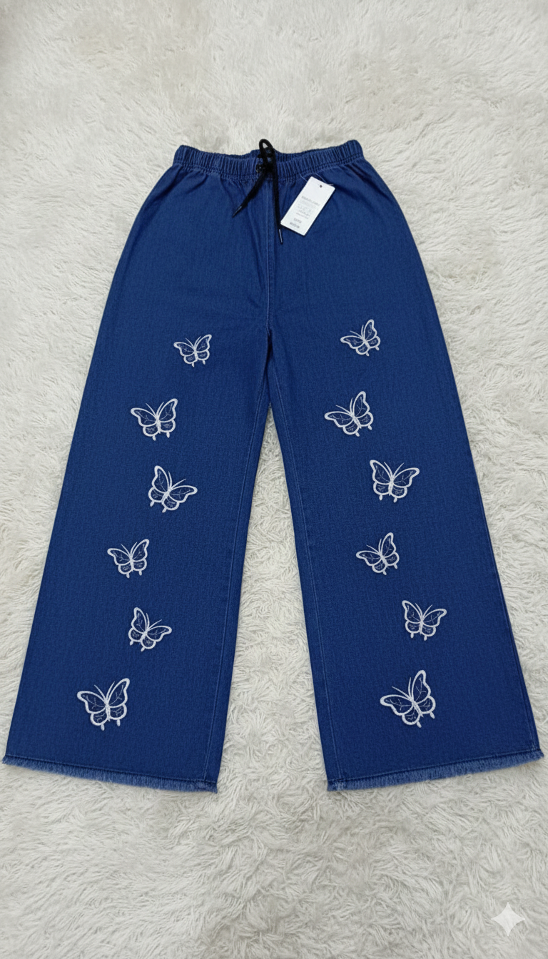 Printed Baggy Jeans for Girls | Women High Waist Wide Leg Denim Pants | Trendy Daily Wear  | baggy jeans for girls