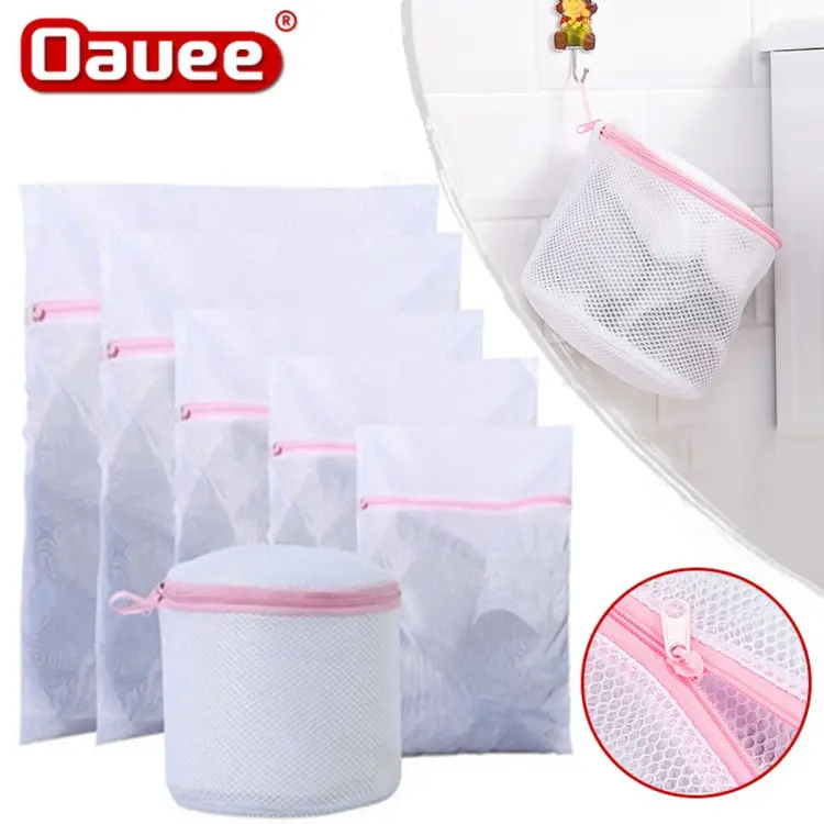 4 Size Mesh Laundry Bag Polyester Laundry Wash Bags Coarse