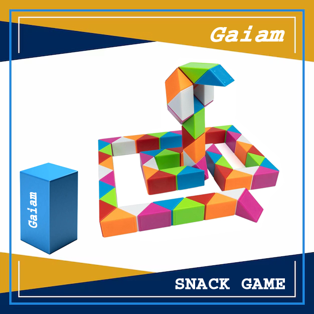 Gaiam Snake puzzle snake Cube Pieces 24 Blocks Magic Cubes Mini Plastic Twist Puzzle Toy