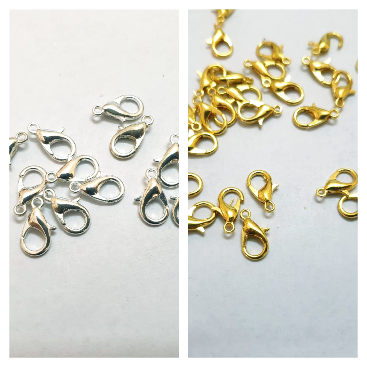 10 Pcs Gold & Silver Plated Lobster Clasp Hooks for Necklace&Bracelet Chain  DIY Fashion Jewelry Findings