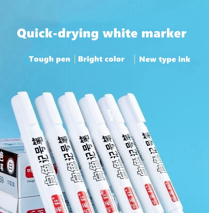  2pc White Paint Pen Marker Waterproof Permanent Car