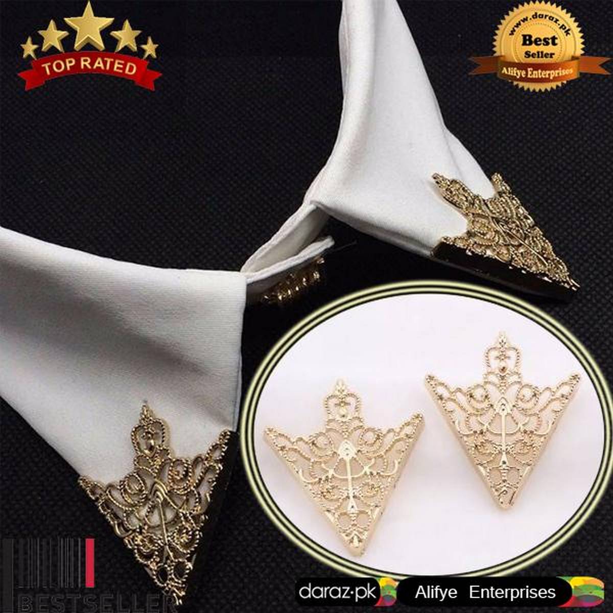 Fashion Pin Brooch Pair Shirt Collar Pin Jewelry Men Suit