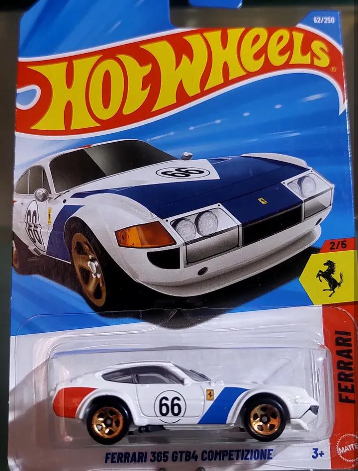 Hot Wheels Ferrari 365 GTB4 Competizione Diecast Car 1:64 Scale | Metal Toy Car for Kids & Collectors | Premium Hot Wheels Ferrari Model Car | Kids Metal Toy Car