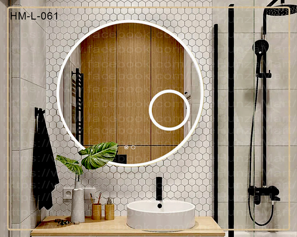 Round Front LED Mirror | Wall Mounted Bathroom Mirror with Light | Led ...