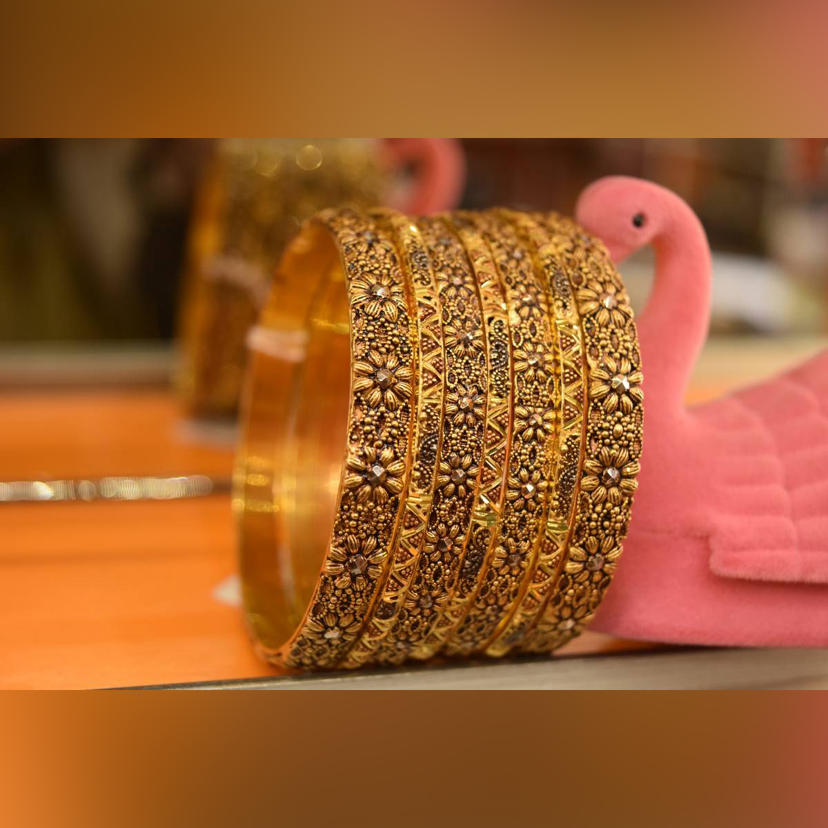 Real Gold Design Bangles Set of 7 