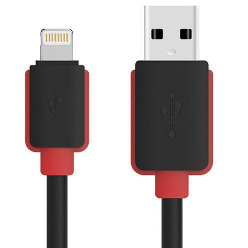 Warner 1.2 Meter Fast Charging Data Cable – Black and Red