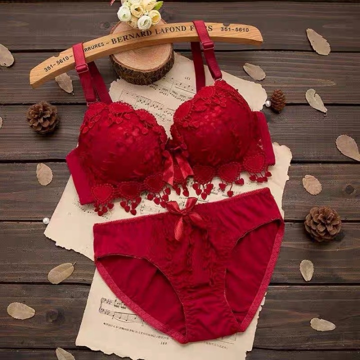 Pack of 1 Underwear Set Beautiful lace Design Bra and Pantie For Girls and  Women