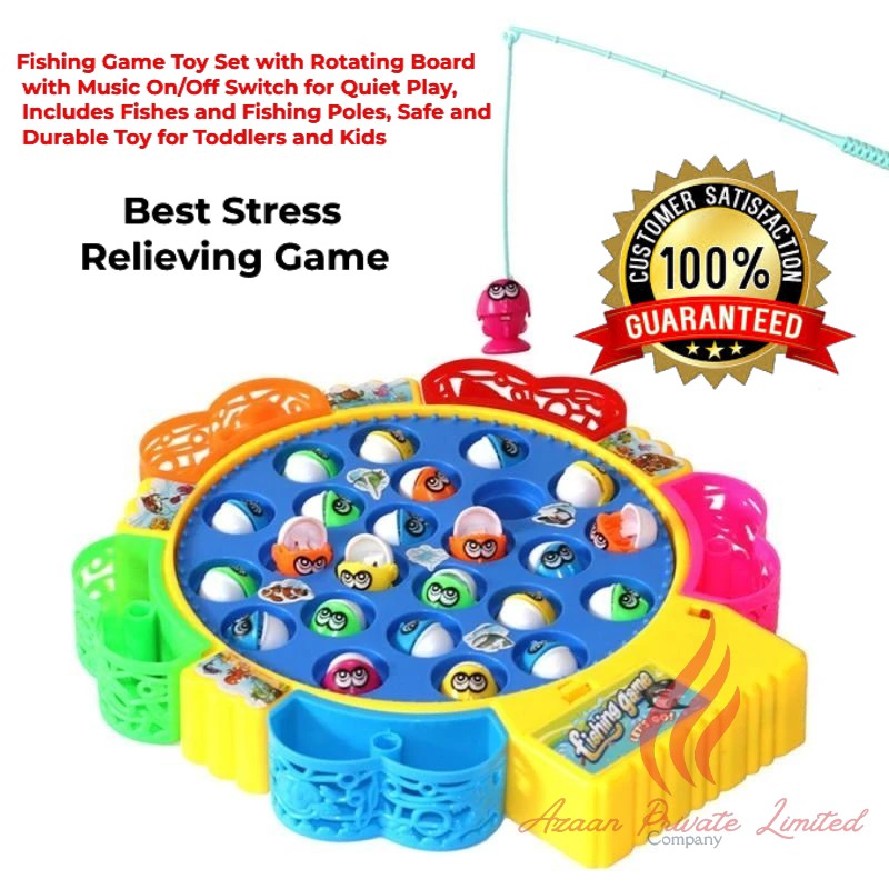 Buy Fishing Game Set Fishing Toys for Toddlers Rotating Board Music Toy  with Music On/Off Switch for Quiet Play Includes 15 Shark Fishes and 2 Fishing  Rods Boys & Girls Birthday Gifts
