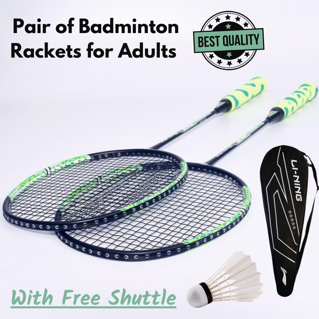 Pair of Badminton Rackets for adults
