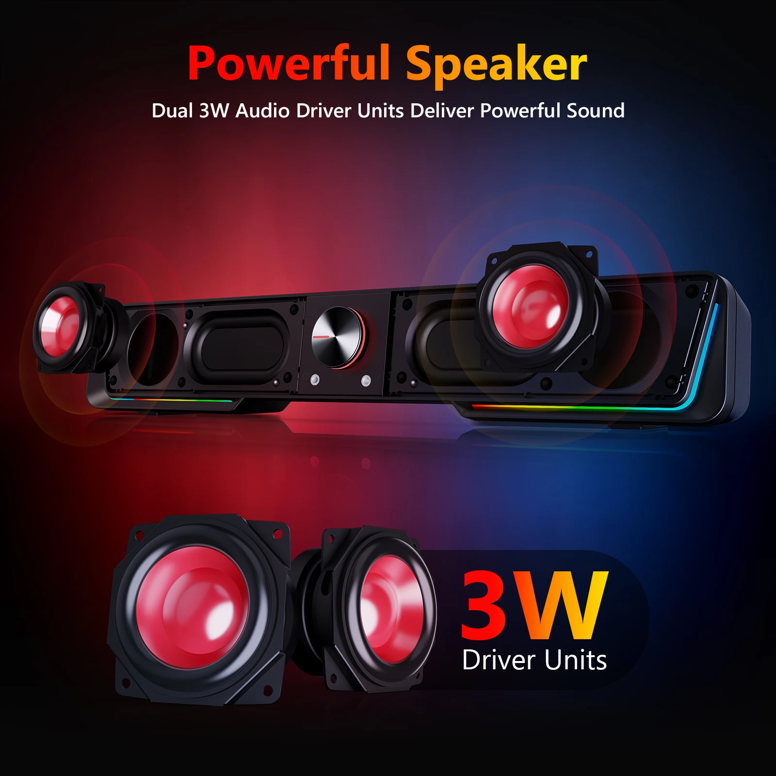 Redragon GS570 Darknets RGB Bluetooth Gaming Sound Bar 2.0 Channel with Dual Speakers and Dynamic Lighting 17 166cbc964d830115b1f8fb8add84fd46