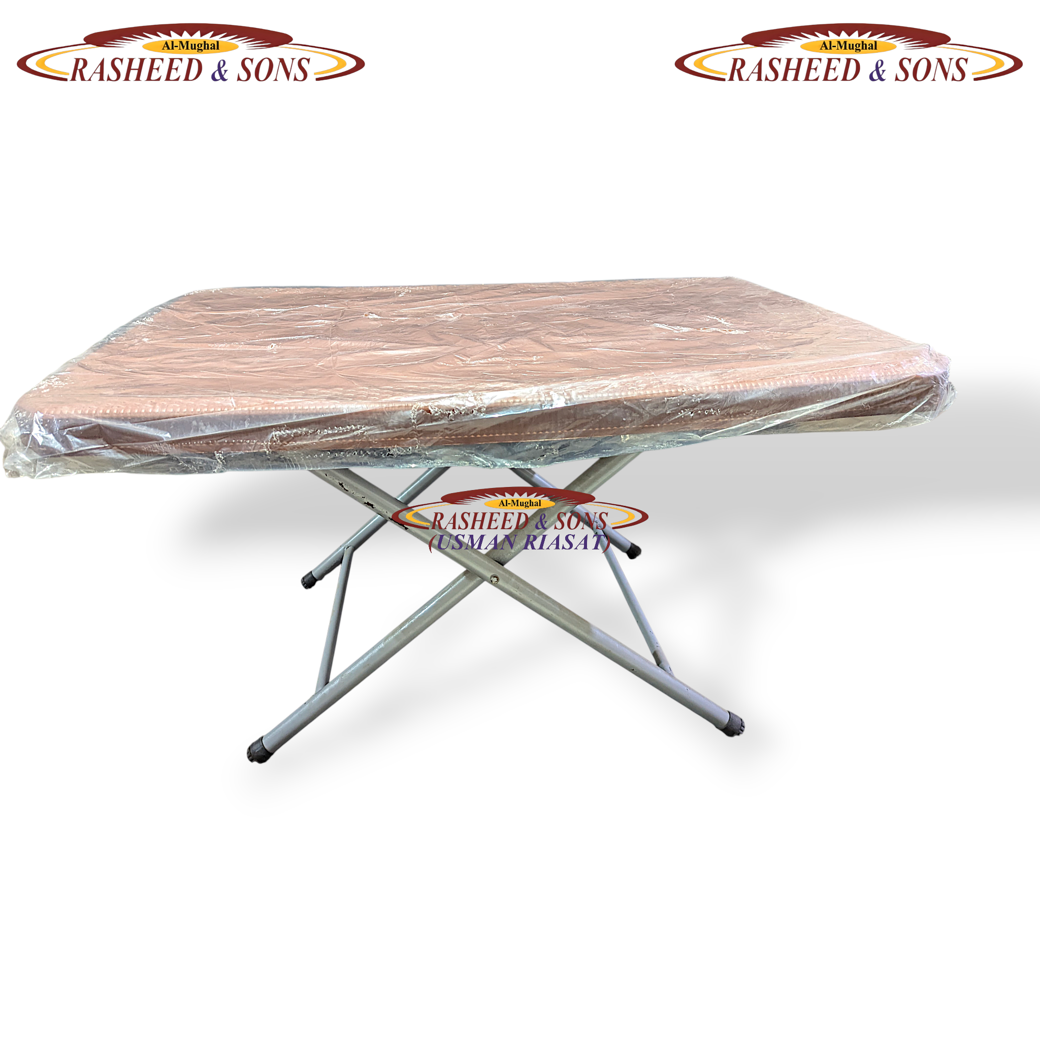 Plastic Folding Table – Heavy Duty Portable Multipurpose Table –Brown Dark Chocolate Foldable Modern Folding Table |Cofee Table | Computer Table | For Kitchen, Living Room and Bed Room  | Folding Table Dining Table and Study Table plastic Top metal Frame
