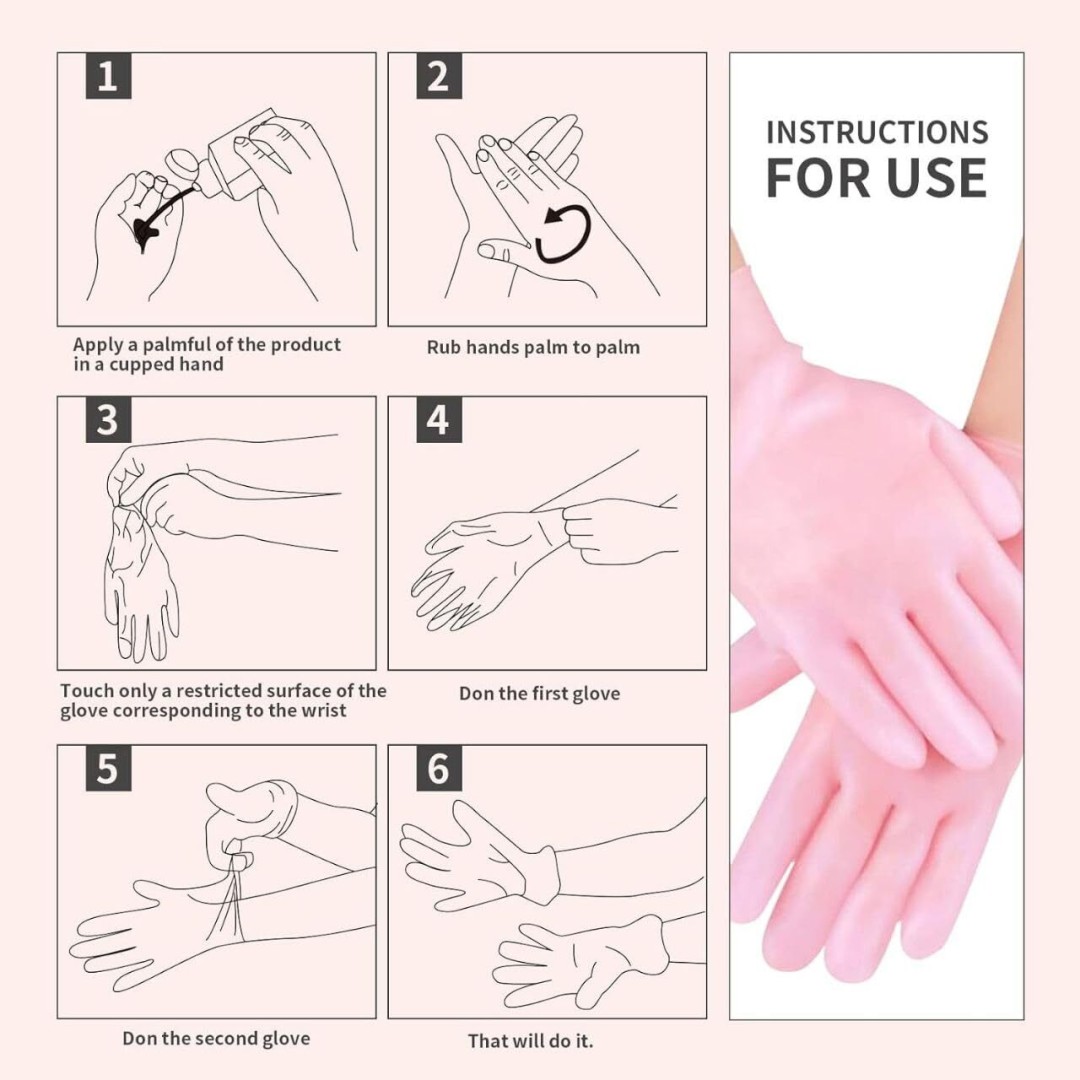 Silicone Moisturizing Socks & Gloves (1 Pair Each) for Intensive Hydration, Roughness Relief & Callus Treatment, Hydrating Skin Care for Dry, Cracked Hands & Feet, Suitable for Most Sizes