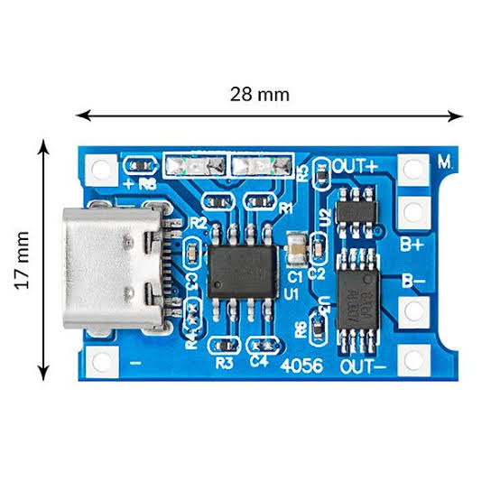 TP4056 Type-C / Micro-USB 5V 1A 18650 Lithium Battery Charger Module | Li-ion Charging Module with Dual Protection Function | Original Module