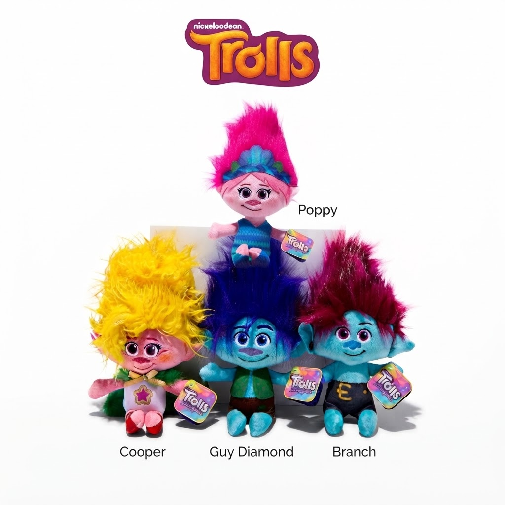 Trolls Plush Toy Soft Cuddly Stuffed Doll for Kids – Cute Cartoon Character Toy & Gift