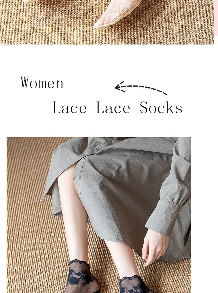 Women Leaves Lace socks, Invisible Socks