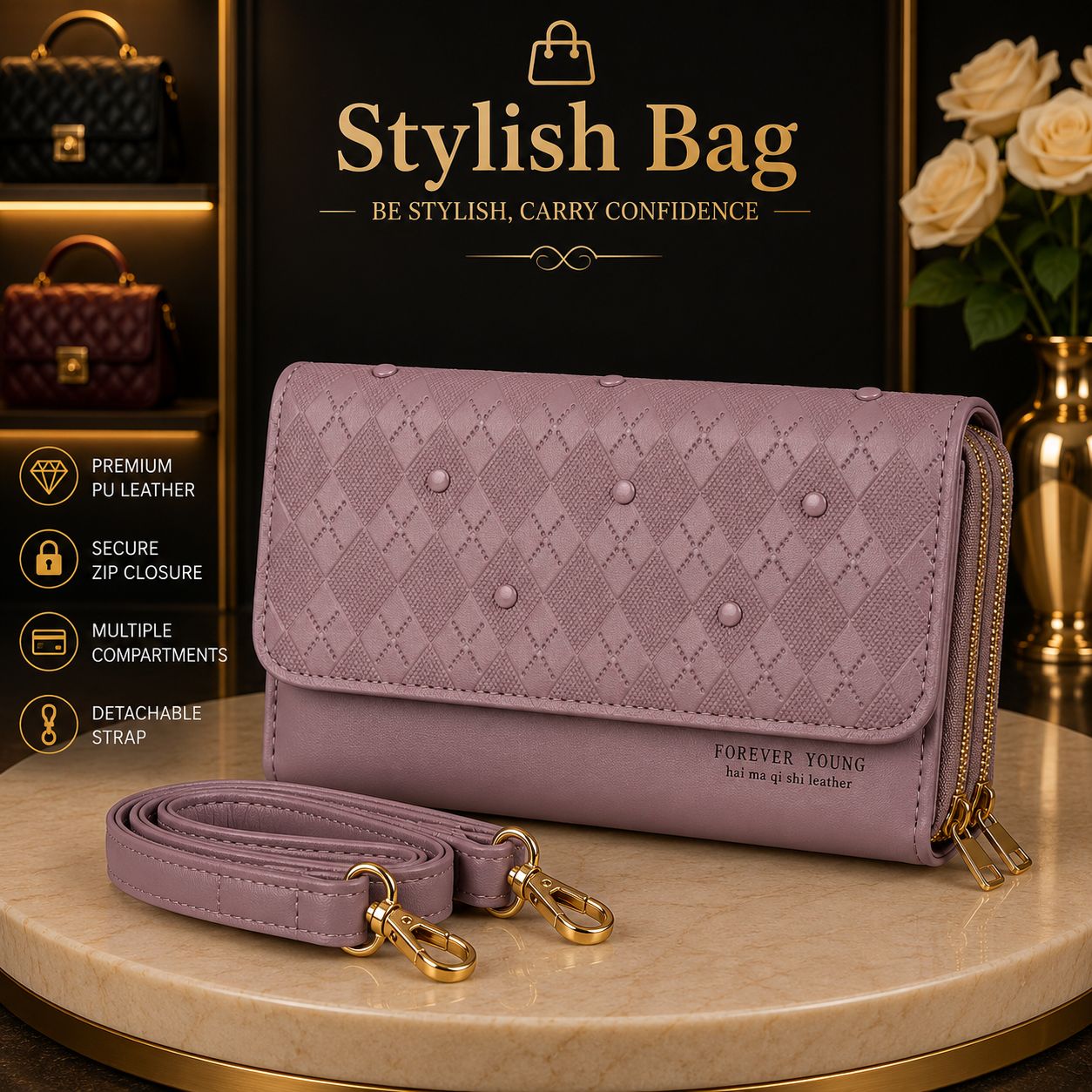 Stylish Mall_  Women Phone Bags Small Shoulder Handbag Crossbody Messenger Bags Ladies Coin Purse Money Wallet Card Holder lady pouch cluthes bag Wallet For Girls