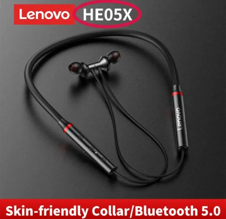 Lenovo HE05 Pro Original Bluetooth Neckband Earphones - Clear Sound, Wireless Ease