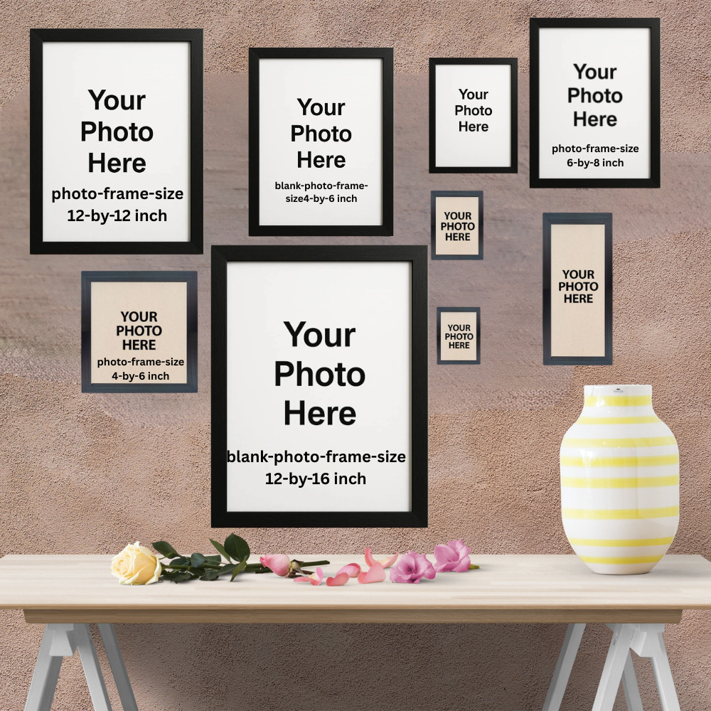 Custom Photo Frames Wall Decoration Photo Frame Picture Gallery for Living Room Study Room and TV Launch  with front glass best quality frames
