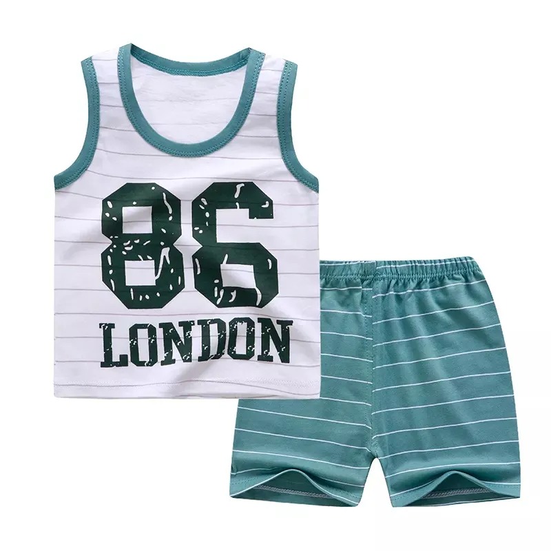 bbuy Kids Clothing Set Pack of 3 Summer Comfortable Materials Stylish Designs Sandos and Shorts Multi Colors