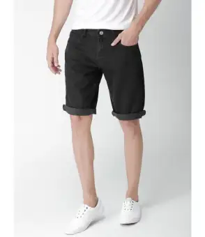 men's black jean shorts