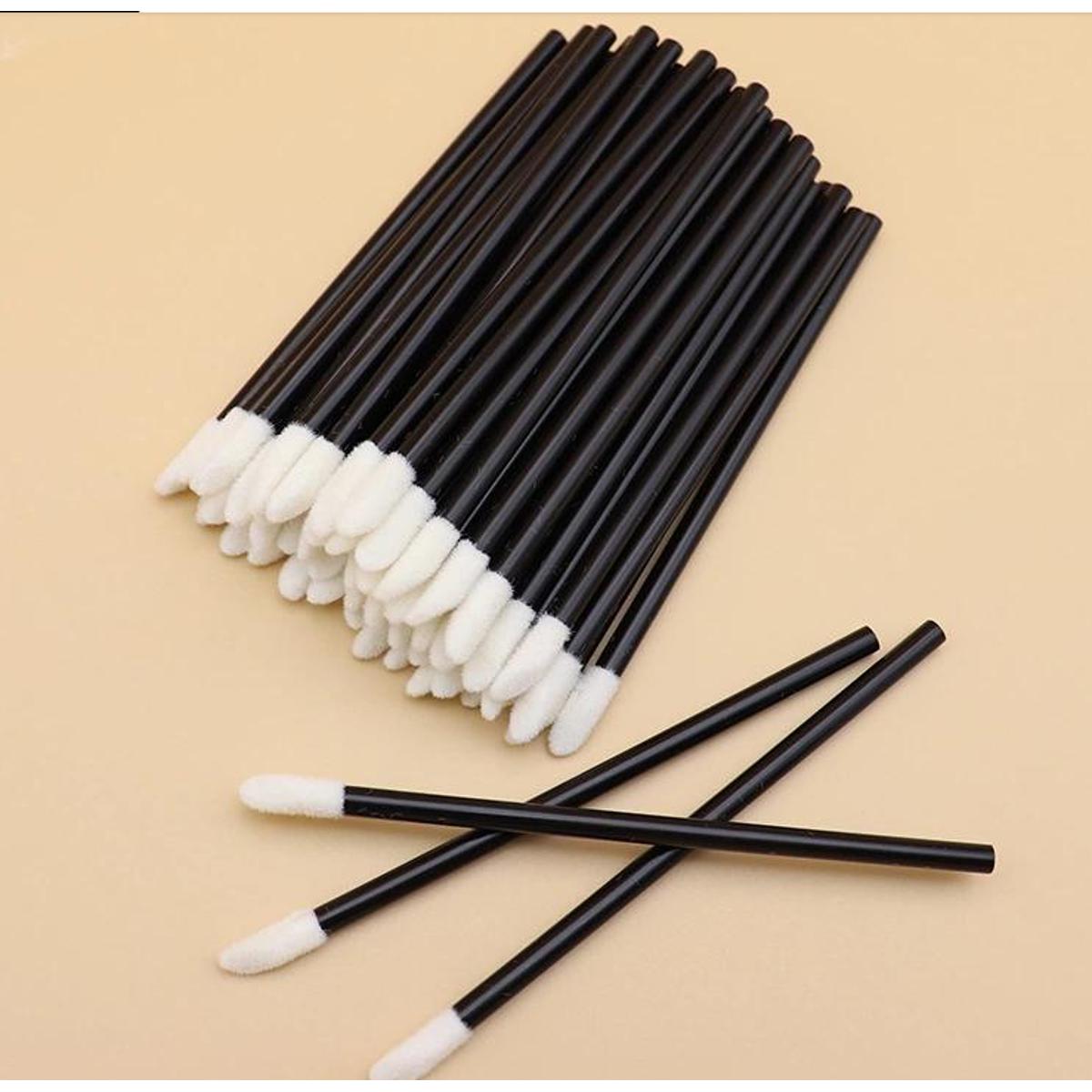 Pack of 5 Pcs Black Lip Brush eyelash Extension Mascara Applicator Lipstick Wands Sets