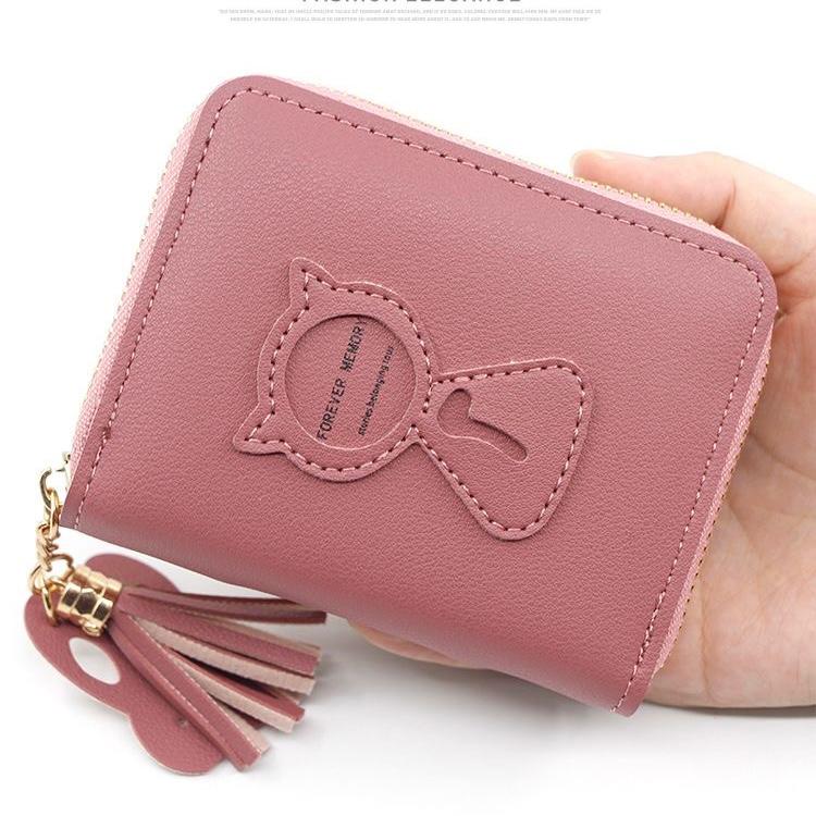 HOW.R.U  Small Ladies Mini Trifold Short Wallet for Women and Girls Coin Pouch Card Holder and Clutches