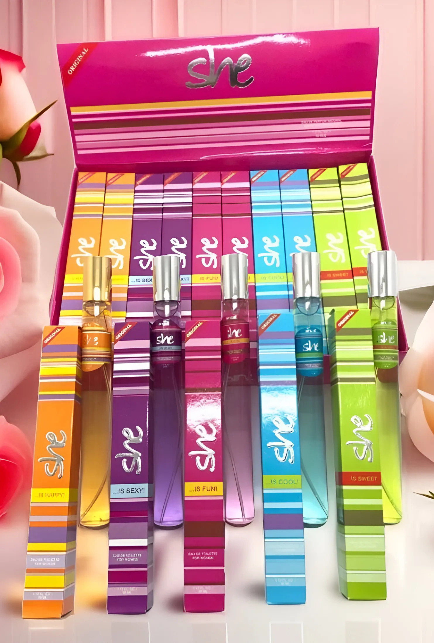 PACK OF 4 SHE Pen Pocket Perfume-35ml, EAU DE Fragrance/NATURAL SPRAY for Women of ALL AGES,