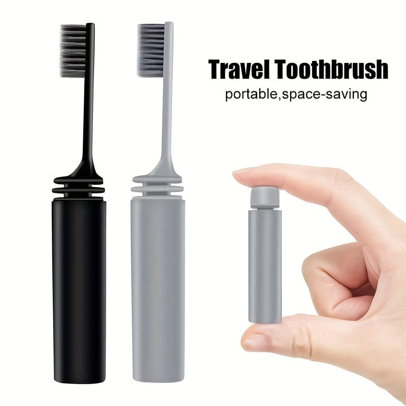 Portable Toothbrush - Traveling Toothbrush | Portable Soft Bristles Hygienic Teeth Brush for Flossing Alternative Care