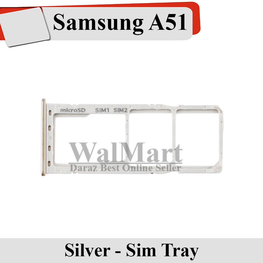 Samsung Galaxy A51 SIM Tray Sim Jacket Sim Slot Sim Door For Samsung Galaxy  A51 - Silver: Buy Online at Best Prices in Pakistan | Daraz.pk