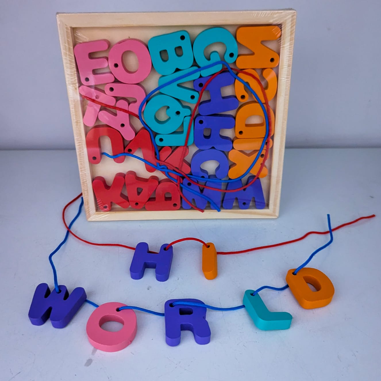 Wooden Alphabets Puzzle Set for Toddlers | ABC Wooden Puzzle | ABC Wooden Board Game | 3D Alphabet Letters Wooden peg | Early Childhood English learning Educational Toy | Colorful Preschool 3D Board | Learning Cognition Letters | Early Development Toy